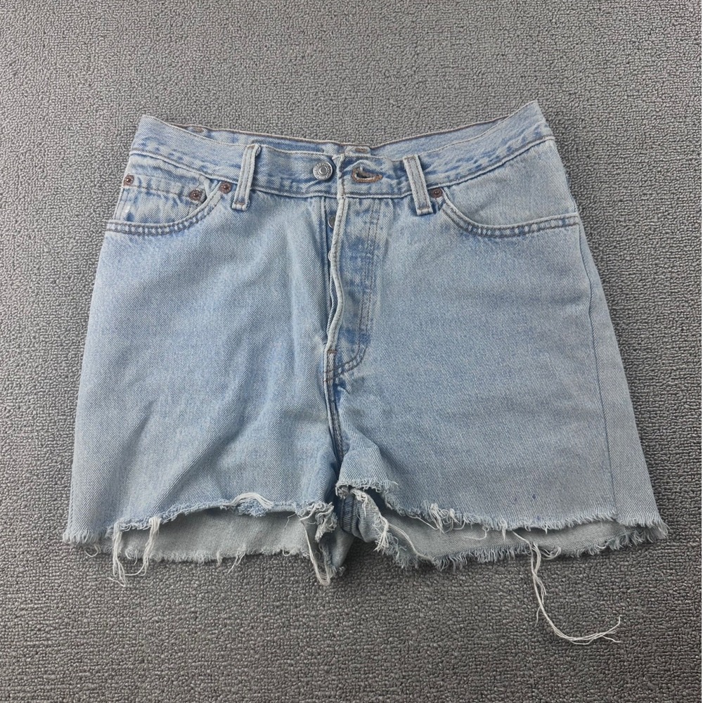 Vintage Levi's 501 Cut-Off Denim Shorts Men W29 Blue Button Fly USA Summer Boho